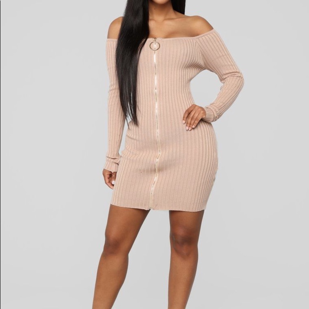 Off Shoulder Sweater Mini Dress